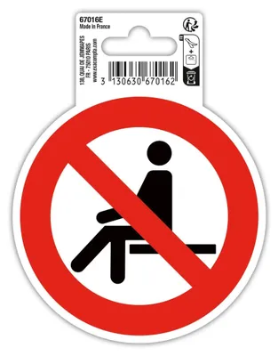 Obrázek produktu pro Exacompta samolepka Zákaz sezení 10 cm