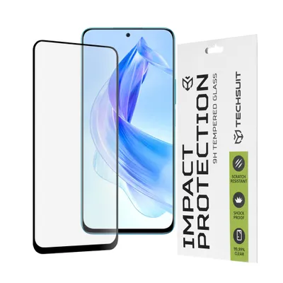 Produktbild von Techsuit Full Cover Impact Protection Displayschutzfolie für HONOR 90 Lite - Schwarz