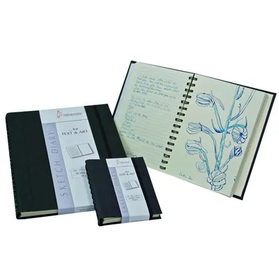 Produktbild von Hahnemühle Sketch Diary Black - 120 g/m² - spiralisiert - DIN A6 - 60 Blatt/120 Seiten