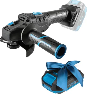 Produktbild von HÖGERT TECHNIK Akku-Winkelschleifer 125mm, 18V Bürstenloser Motor, 8000 U/Min, Werkzeuglose Schutzvorrichtungen, Zweistufiger Schalter, Metallgetriebe + PROMO 2,0 Ah