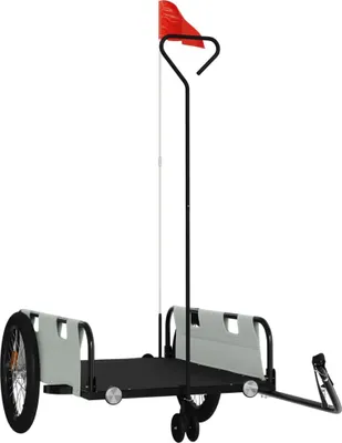 Produktbild von vidaXL Fahrradanhänger Grau und Schwarz Oxford-Gewebe und Eisen