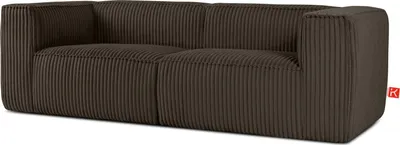 Produktbild von KONSIMO Modernes 3-Sitzer-Sofa "FEROX", braun, Kord-Stoff,  MODERN, 246x73x96cm