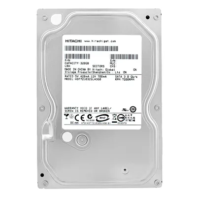 Produktbild von HGST Deskstar Festplatte - 3,5" Intern - 320 GB - SATA (SATA/300) - 7200U/Min - Hot-Swap - Bulk