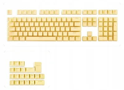 Produktbild von KBcustom PBT Pudding Keycaps Gelb 129 Stück