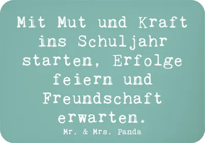 Produktbild von Mr. & Mrs. Panda magnet Spruch Mutiger Schulanfang - Meeresbrise - Geschenk, holzmagnet, Mutmacher, Trost, Zuversicht, Kühlschrankmagnet, Mut, inspirierende Botschaften