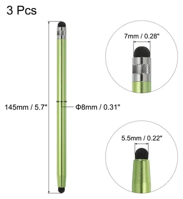 Produktbild von 3Stk Stylus Stifte fš¹r Touchscreens Kapazitiv Stylus Universal Tablet Stift Sensibilit?t Pr?zision Grš¹n