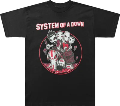 Produktbild von System Of A Down - "Mushroom People" T-Shirt für Herren/Damen Uni RO12260 (XL) (Schwarz)