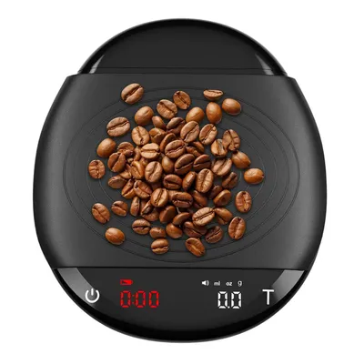 Produktbild von Digitale Kaffeewaage mit Timer, hochpräzises Wiegen 2kg/0.1g, Unze Milliliter, tragbare intelligente Waage, geeignet für Küchennahrungsmittel Kochen