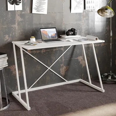 Produktbild von Skye Decor, Anemon - White, Schreibtisch, Weiß, 100 % MELAMINBESCHICHTETE SPANPLATTEN, 120 x 75 x 75 cm