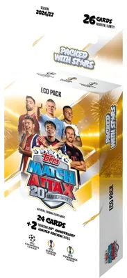 Obrázek produktu pro Kolekce karet Topps UEFA Champions League Club Competition Match Attax 2026/2027 – ekologická verze