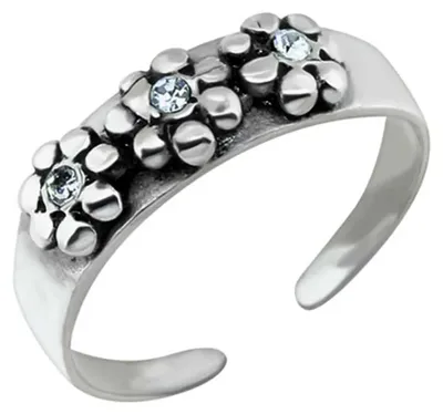 Produktbild von Zehenring Zehring Muster aus Blumen 925 Silber