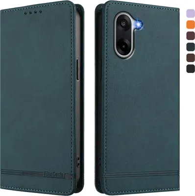 Image de Etui pour OnePlus Nord CE5, étui rétro en cuirPolyuréthaneavec support et fentes pour cartes vertes