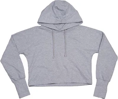 Produktbild von Mantis M140 | Damen Cropped Hoodie / ® Standard 100 - Farbe: Heather Grey Melange - Größe: XS
