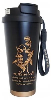 Image de Verk 07387 Tasse isotherme Coffee avec anse, acier inoxydable, 530 ml, noir