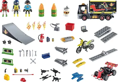 Produktbild von PLAYMOBIL XXL-Adventskalender 70544 Stuntshow, Inklusive LKW