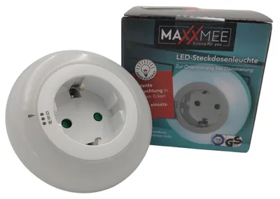 Produktbild von MAXXMEE LED-Steckdosenleuchte Nachtlicht Lichtsensor 3 Farben Beleuchtung