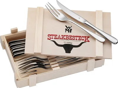 Image de WMF Set de couverts à steak dans un coffret en bois 12 pcs. 12.8023.9990