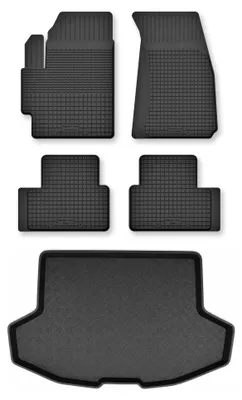 Zdjęcie produktu dla Dywaniki gumowe + mata bagażnika do Mitsubishi Lancer VIII CY 2007-2016 – czarne, dobierane – Wielganizator Semi-Universal