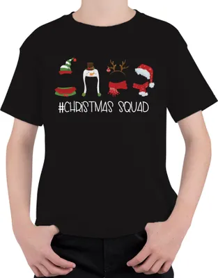 Produktbild von Christmas Squad Weihnachten Gruppenoutfit Familie - Weihnachtsgeschenk Christmas Uni Kinder T-Shirt, Schwarz, 140