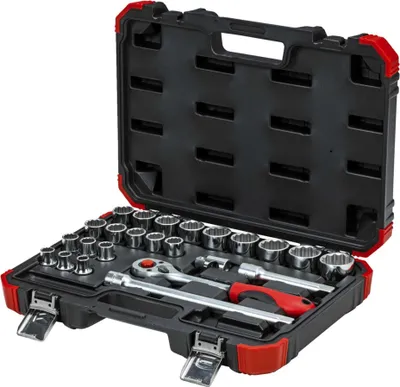 Produktbild von GEDORE red R69013024 Steckschlüssel-Satz 1/2" 10-32mm 24-teilig, 3300056
