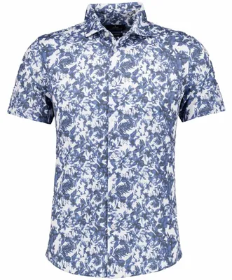 Ragman Softknit-Hemd mit Print, kurzarm 5437290 in blau