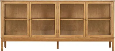 Produktbild von Vigga Sideboard 4 Glastüren 1 Regal eiche.