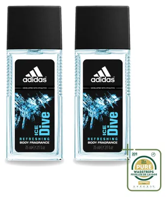 Produktbild von 2 x Adidas Ice Dive Bodyspray - 75 ml - Vorratspackung - 2 Stücke