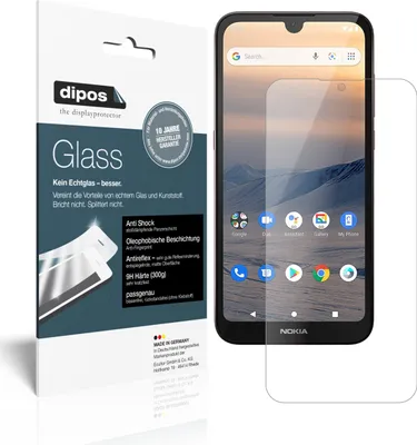 Produktbild von 1x Schutzfolie für Nokia 45352 matt - Anti-Shock 9H Folie dipos Glass Kunststoffglas