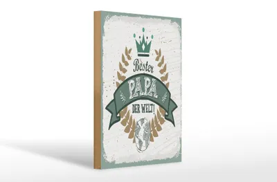 Produktbild von Holzschild Bester Papa der Welt, 30x20 cm, Holzschilder