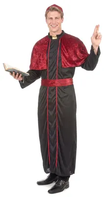 Produktbild von Bischof Herren-Kostüm schwarz-rot - M/L