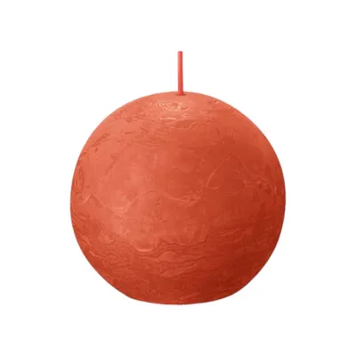 Image de Bolsius Rustik Bougie sphérique Orange automnale 76mm