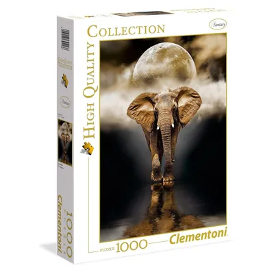 Produktbild von Clementoni Panorama Puzzle 1000 Teile Elefant 69 x 50 cm – HIGH QUALITY COLLECTION für Erwachsene, Mehrfarbig, umweltfreundlich