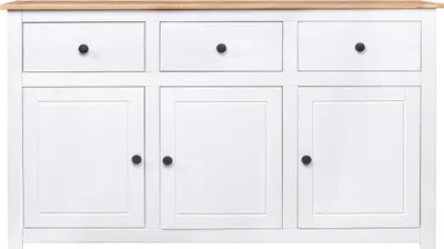 Immagine prodotto di vidaXL Credenza bianca 135x40x80 cm pino Panama