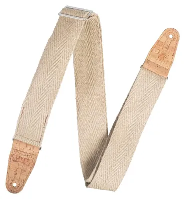Produktbild von Levys Leathers MH8P-NAT 2'' Gitarrengurt aus Hanfgewebe Natur
