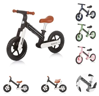 Immagine prodotto di Chipolino balance bike Spark 12 pollici effetti luce maniglie antiscivolo regolabili in altezza nero