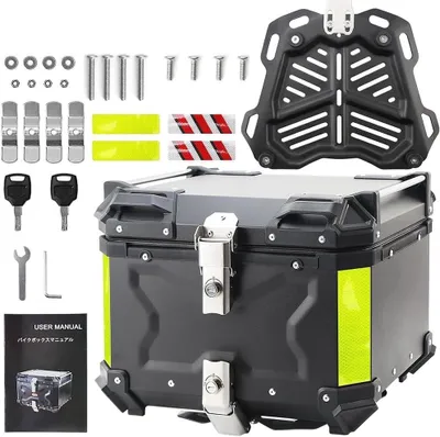 Produktbild von Aluminium Topkoffer - Motorradkoffer - Wasserdicht IP68 - Schockfest - 45L