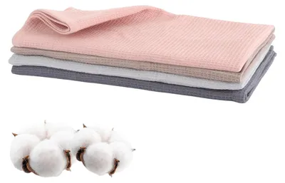 Immagine prodotto di ASelected: 4 strofinacci, 45 x 65 cm, in cotone, per la cucina, trama waffle