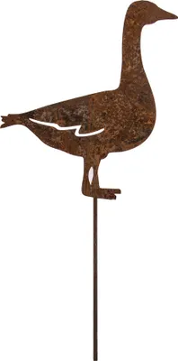 Produktbild von Gartenstecker Gans Edelrost Gartendekoration Beetstecker