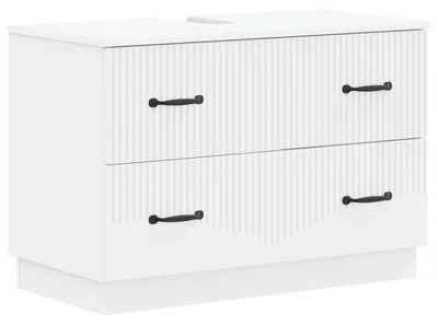 Image de Meuble sous-lavabo HOORN, blanc, 82 x 41 x 56 cm, fabriqué en panneaux de particules