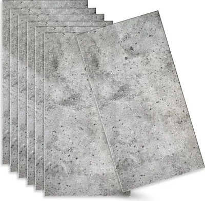 Produktbild von 3D Wandpaneele Grau 8 Stück / 4 m² | Deckenpaneele aus Polystyrol | 100 × 50 cm | Dekorplatten in Betonoptik | Verdico