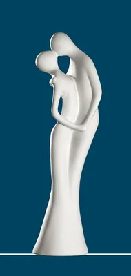 Imagen del producto de Gilde Francis, figura, par, "Enamorados", cerámica, color crema, lote de 2, altura: 46.00 cm, código: 30320