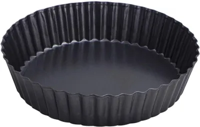 Image de Moule à tarte - Moule à quiche - Pour cuisson au four - Fond amovible - Diamètre 24 cm - Noir