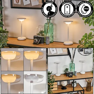 Produktbild von Montigli dimmbare Tischlampe aus Kunststoff in Weiß