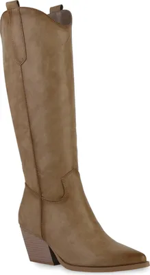 Zdjęcie produktu dla VAN HILL buty damskie kowbojki sznurowane buty western 838833, Kolor: Khaki, Rozmiar: 36