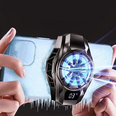 Image de Ventilateur de refroidissement magnétique pour téléphone portable, portable, léger, à LED RGB, écran numérique, pour les jeux et la vidéo