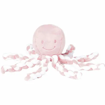 Image de Peluche NATTOU Octopus rose et blanc