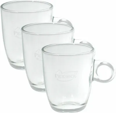 Obrázek produktu pro Pickwick Tea Glass, šálek na čaj, hrnek, čaj, sklo, velký, 250 ml, balení 2 ks