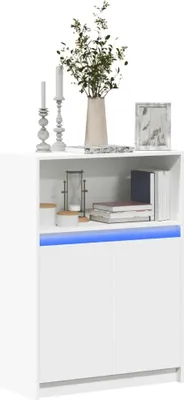Produktbild von vidaXL Sideboard mit LED Weiß 72x34x100 cm Holzwerkstoff