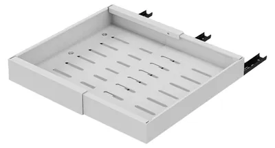 Produktbild von Ausziehbarer Schrank-Organizer mit Dämpfungsschiene, 32-52cm, Weiß