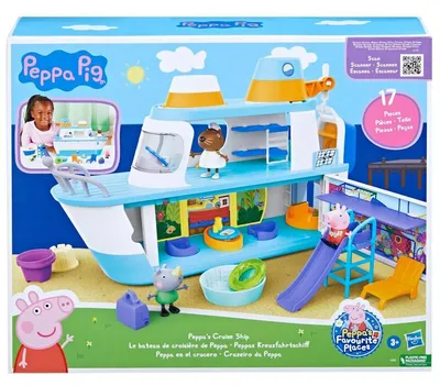 Image de Hasbro, Peppa Pigs Bateau de croisière Peppa's Favorite Palaces Boîte de jeu, Coloré